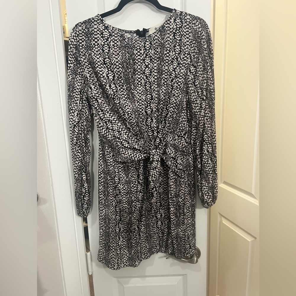 Impeccable Pig snakeskin long sleeve dress. Perfect for the fall with boots!